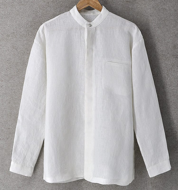 メンズの中華風カジュアルシャツ