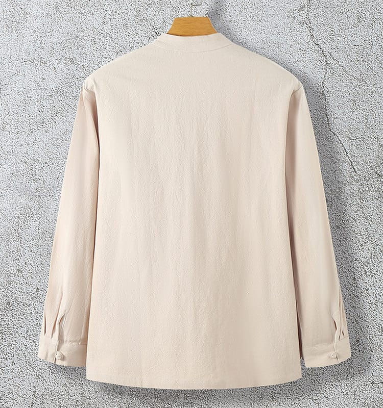 メンズの中華風カジュアルシャツ