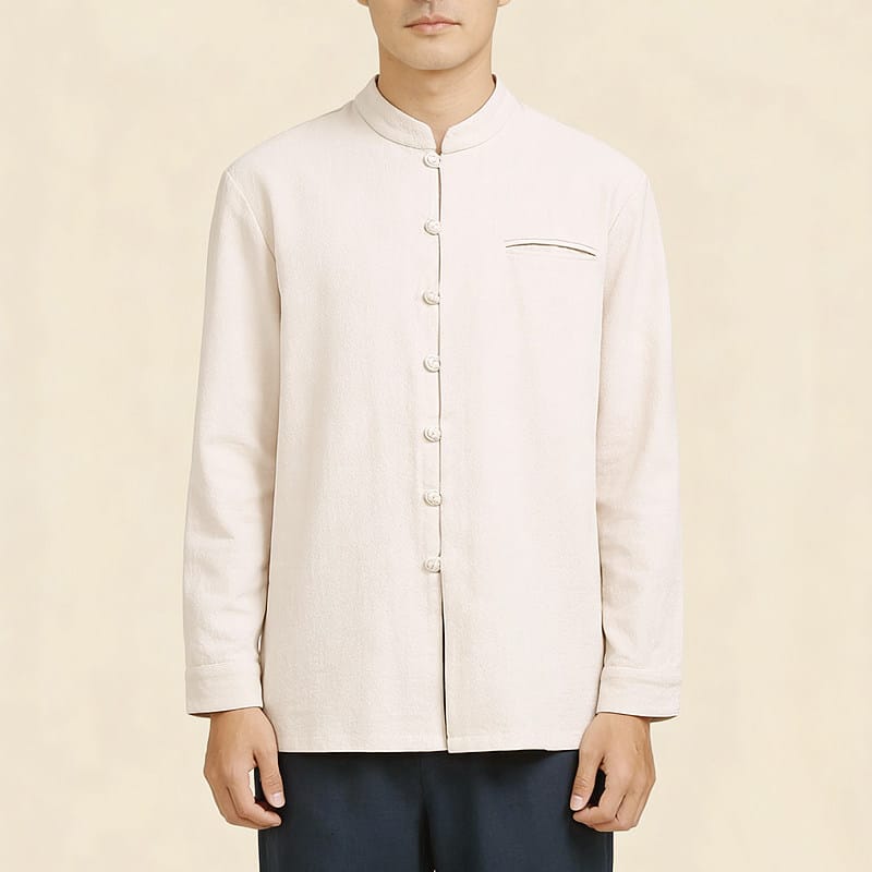 春、秋、夏におすすめの長袖シャツ。スタイリッシュで上品な一枚