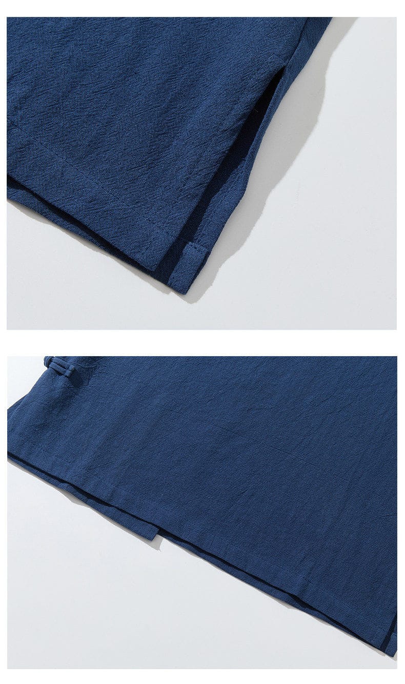 男性用の斜め襟のTシャツ