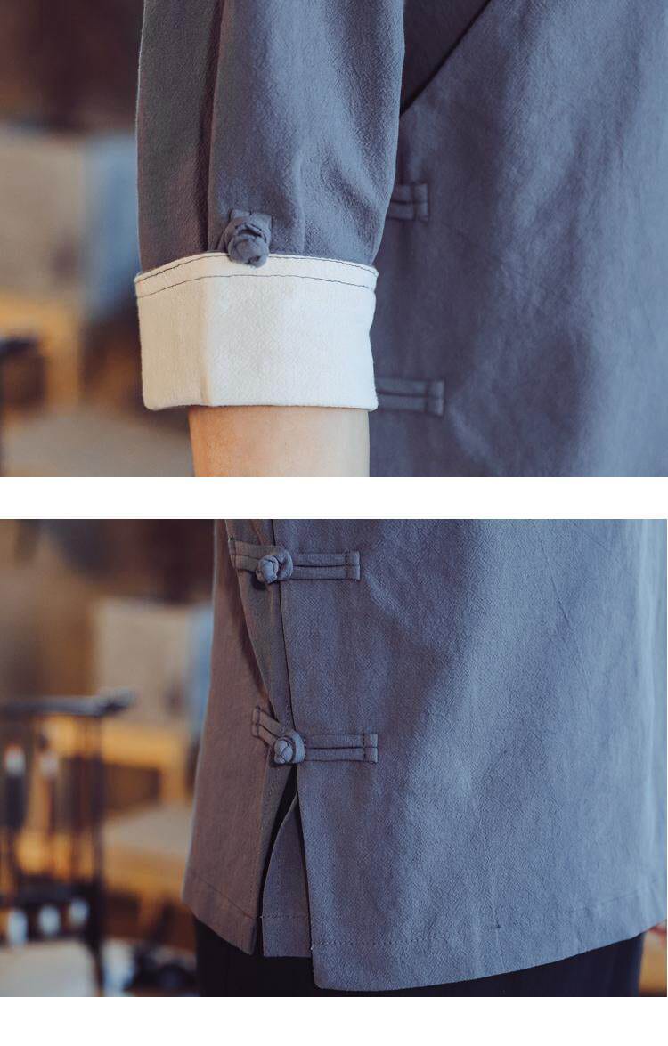 男性用の中国民族衣装のTシャツ