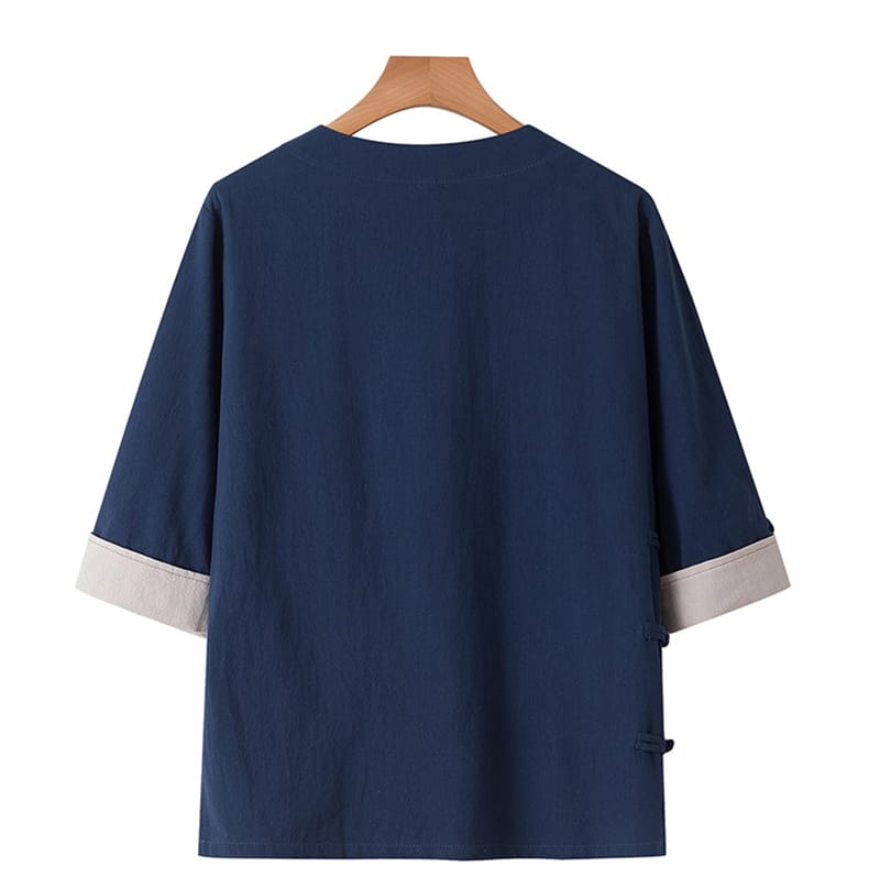 メンズの中国風カットソー半袖Tシャツ