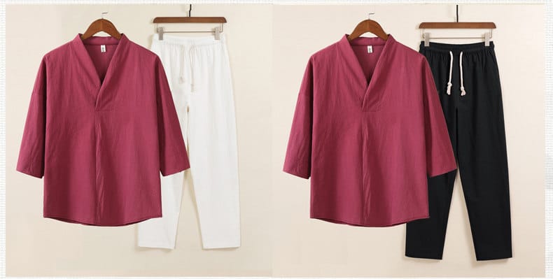 メンズのカットソー上下セット