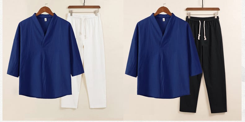 メンズのチャイナカットソースーツ