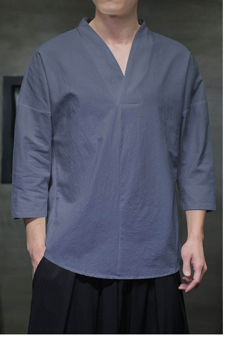 男性用のチャイナTシャツ