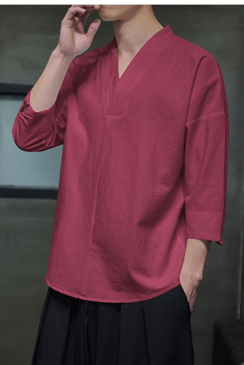 男性用のチャイナカットソー