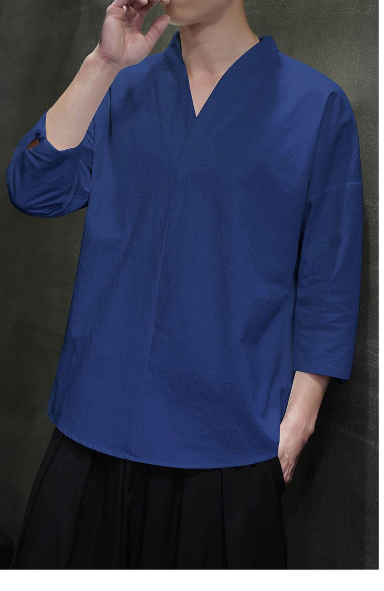 男性用のチャイナカジュアルTシャツ