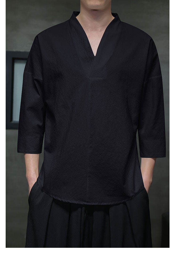 男性用の中国服のTシャツ