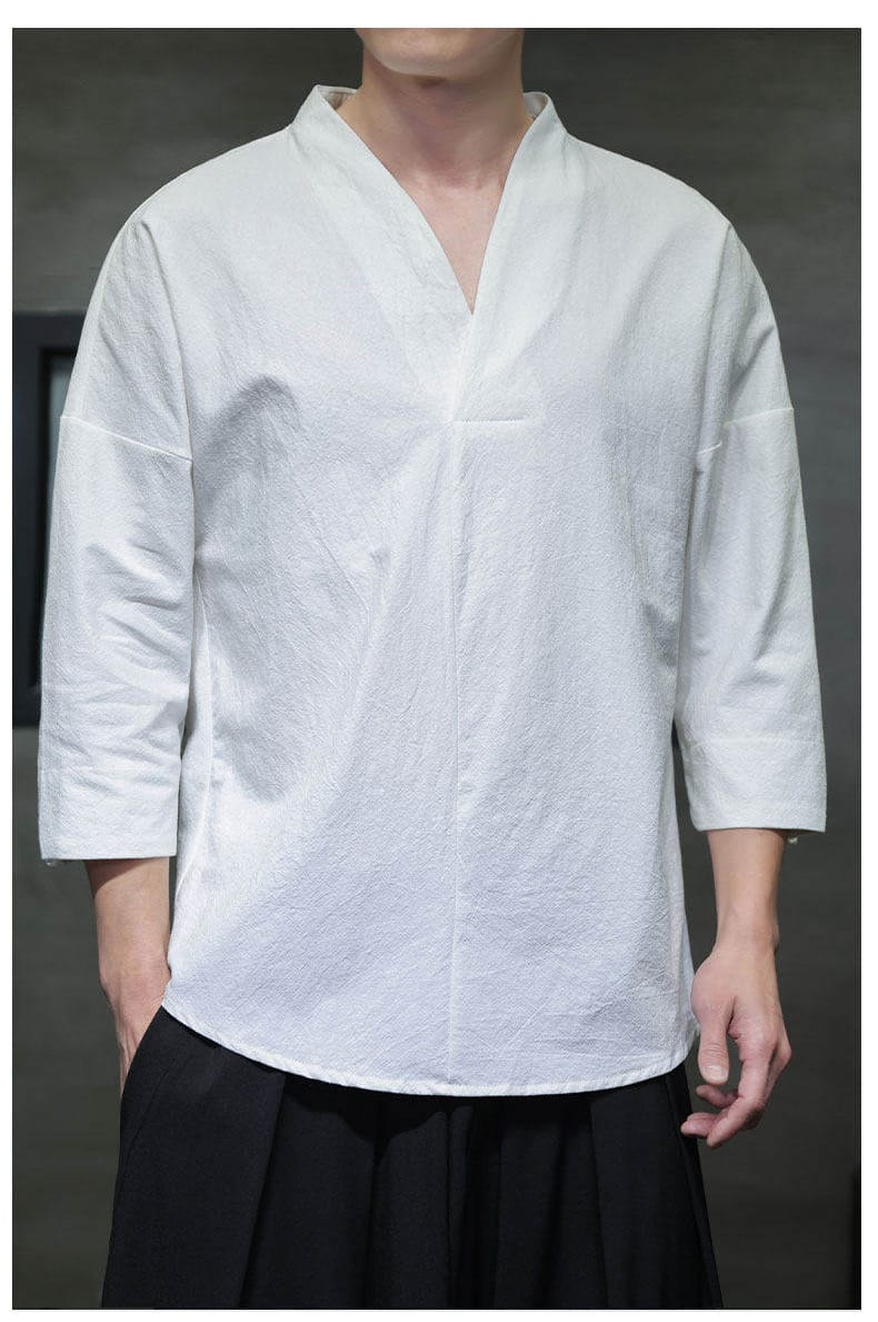 メンズの中国風Tシャツ