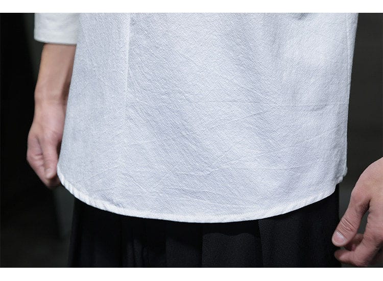 メンズの漢服風カジュアルTシャツ