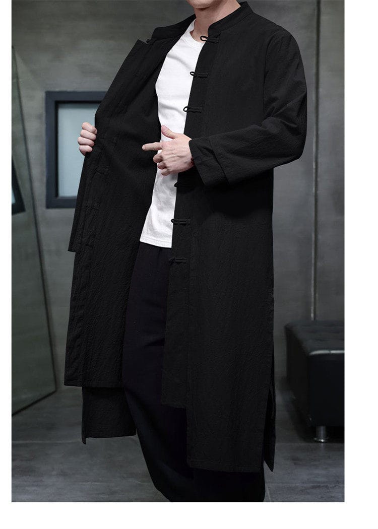 メンズのチャイナボタンのコート