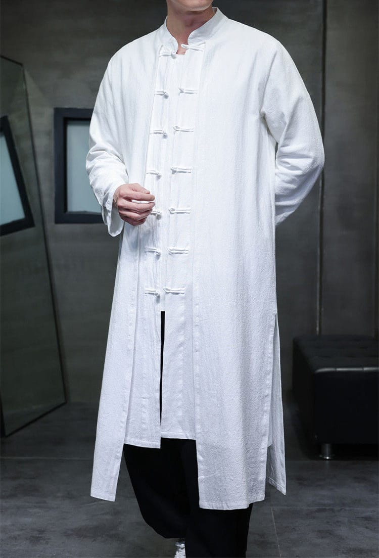 メンズの丈長中国服