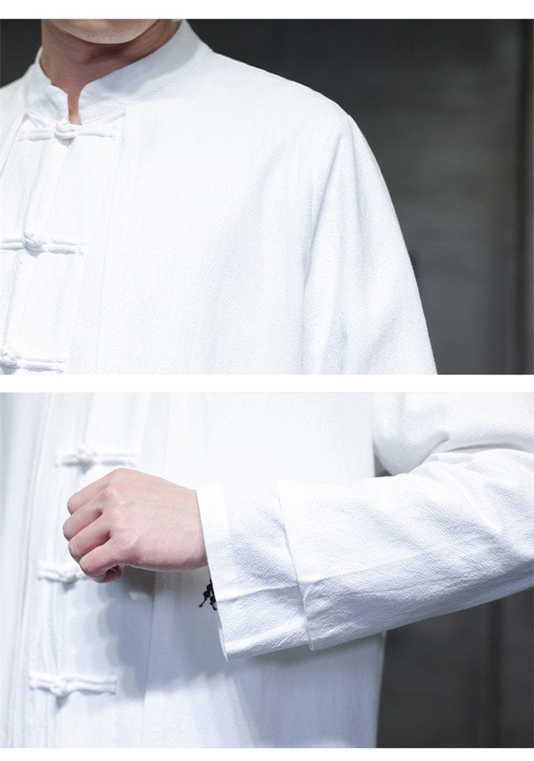 メンズの中華風ローブ