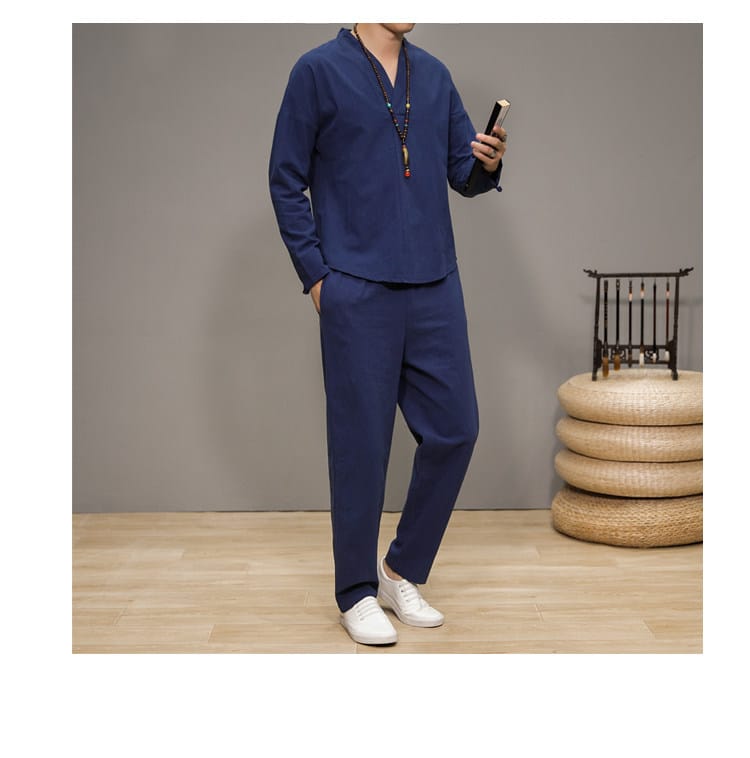 メンズの中国服上下セット