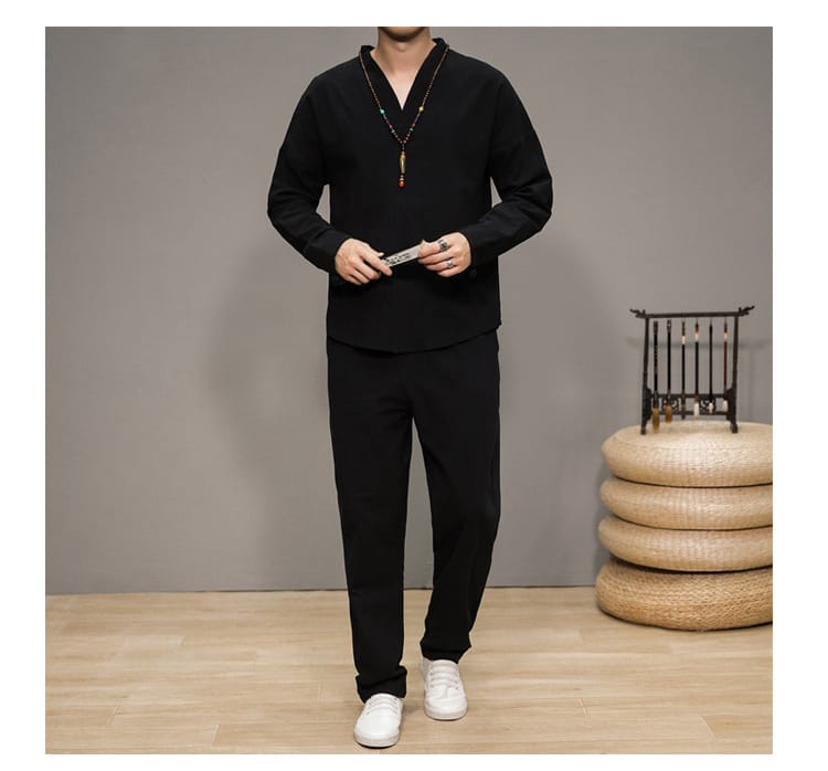 メンズのチャイナ服カットソースーツ