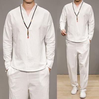 清涼感のある綿麻素材のカットソーセットアップ