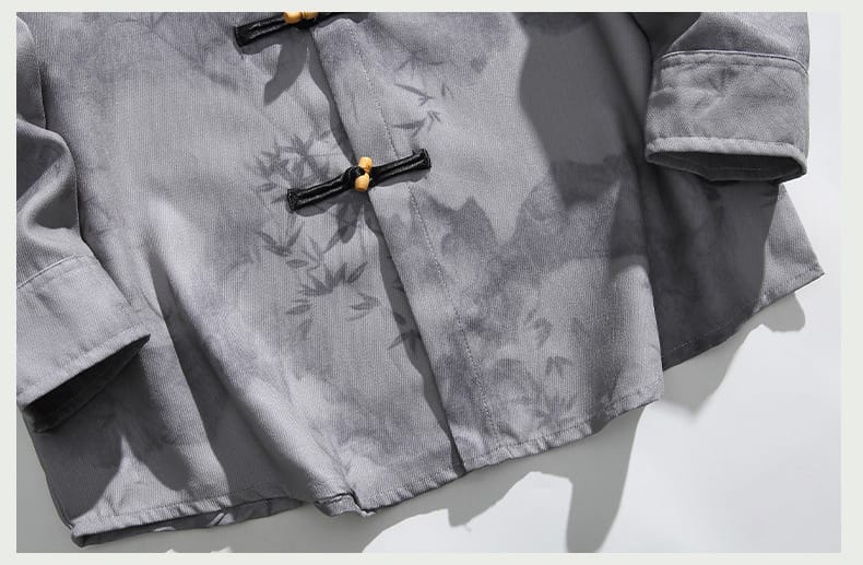 メンズのチャイナ立ち襟シャツ