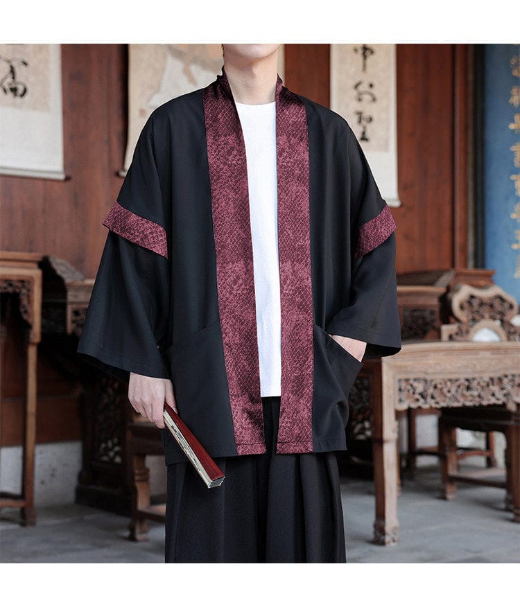 メンズの丈長中国服