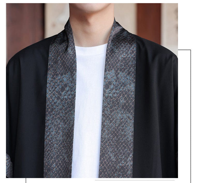 メンズの中華風ローブ