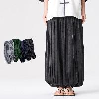 たっぷりプリーツのランタンパンツ。古典的な優雅なアイテムです。