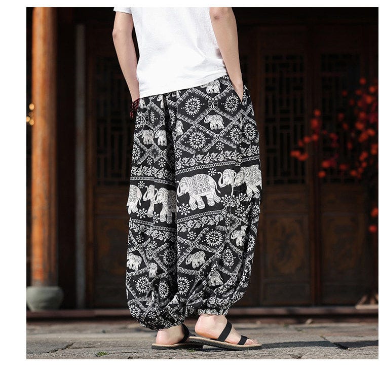 メンズのチャイナハーレムパンツ