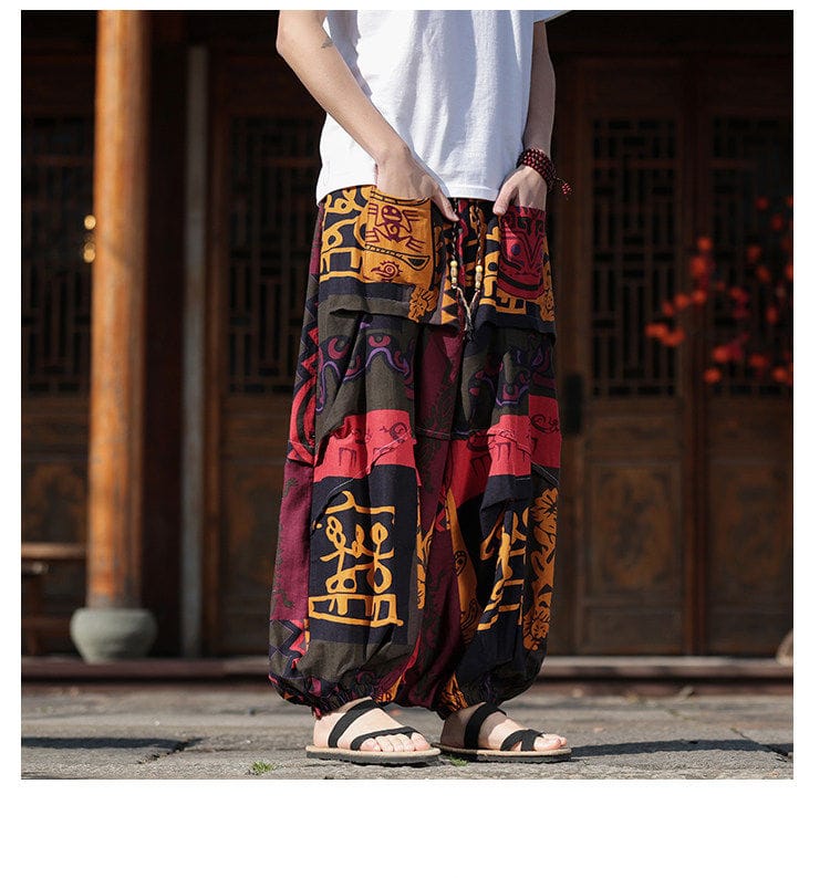 メンズのチャイナイージーパンツ