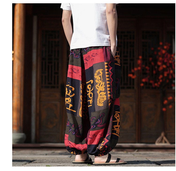 メンズの提灯型パンツ