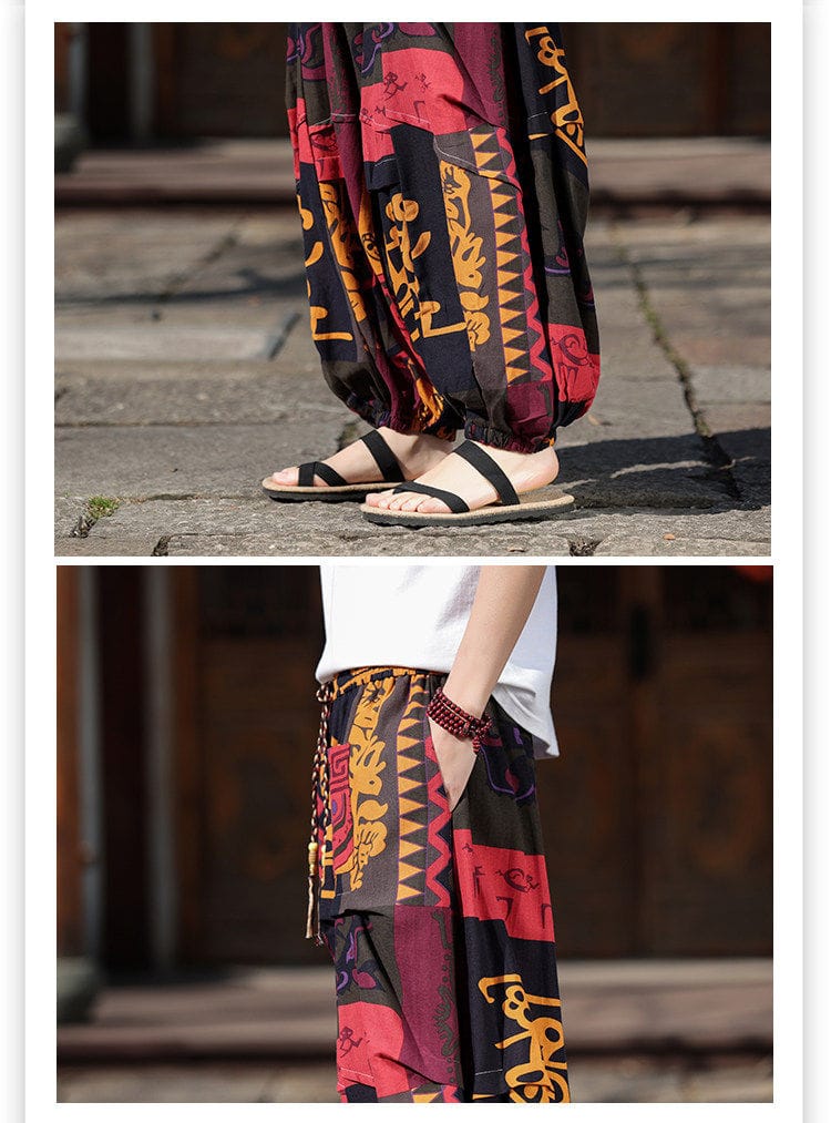 メンズの中国風パンツ