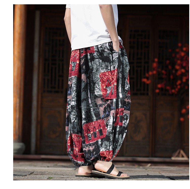 中華風のメンズパンツ