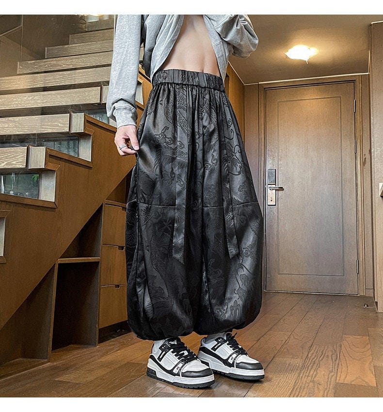 メンズのチャイナダボパンツ