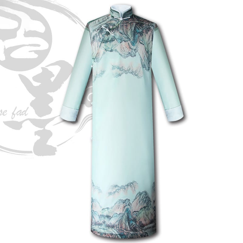 男性の丈長中国服